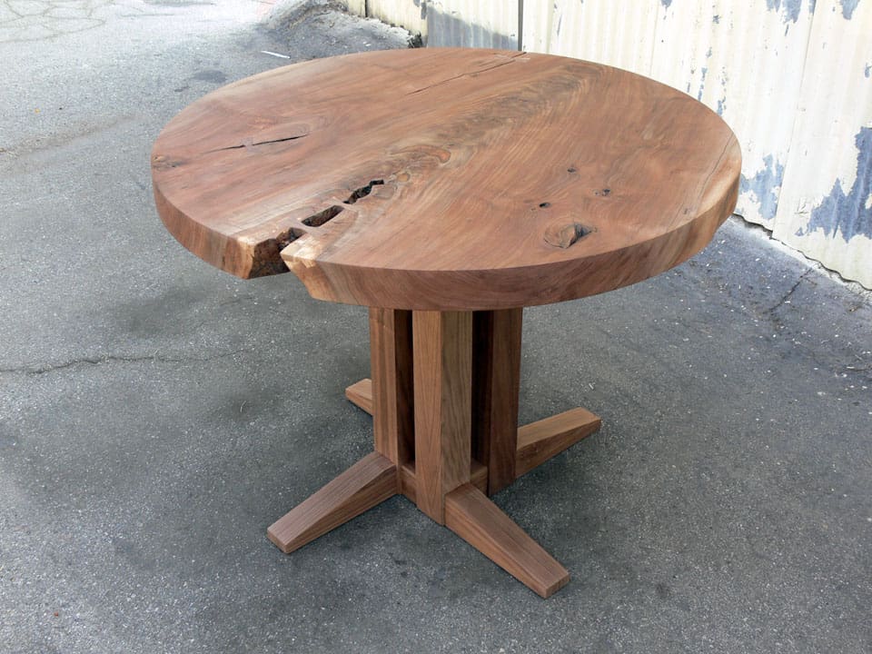 Round Walnut Breakfast Table Offerman