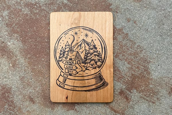 Snow Globe Greetings Holiday Card